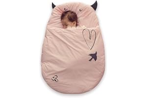 Bebamour - Sacco a pelo per neonati di 0-18 mesi, carino, unisex, sacco per la nanna (colore rosa, 50-85 cm)