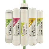 Ortimax 5'li Su Arıtma Filtre Seti, PP Sediment, GAC, CTO Karbon, Membran ve Post Karbon