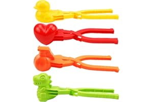 MELEAGER 4 Pezzi Pinze da Neve per Bambini, Macchina per Palle di Neve, Cip di Palle di Neve, Creatore di Palle di Neve, Clip di Palle di Sabbia, per ai Bambini che Giocano all'Aperto