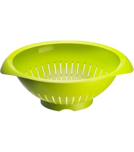 Westmark vergiet/zeef, met verzonken handgrepen en bevestigingsbeugels, kunststof, blauw, 2126221B