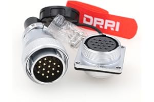 DRRI WEIPU WS28 Heavy Duty 16-Pin Metal Aviation Bulkhead Connector Automotive Electrical Square Flange Panel Plug Socket for Solar Panel