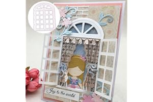 GOWXS Troqueles de corte para marco de ventana para hacer tarjetas, plantillas de corte para manualidades, álbumes de recortes, álbumes de fotos, troqueles decorativos de papel para hacer tarjetas