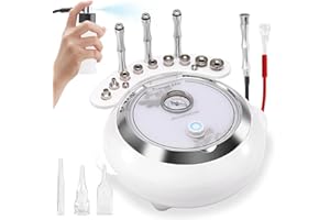 BEMOAUTY Machine De Microdermabrasion Diamantée 3 EN 1, équipement De Salon De Soins Du Visage avec Aspiration ET Pulvérisation (Forte Puissance D'aspiration 65-68cmhg)
