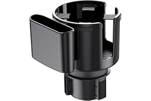 Nayubo Car Cup Holder Expander Adapter with Phone Holder Cup Holder Extender Fits for Yeti, Hydro Flasks, Stanley 32/40 oz, Large Water Bottles in 4.0", with Adjustable Base (Black)