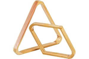 TOPZEA Wooden Billiard Ball Racks - 2 Pack Triangle & Diamond Rack Set for 2-1/4" Balls, Snooker & Pool Table Accessory