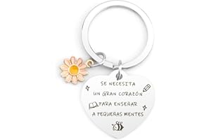 RATIFYALE Regalo Profesora Navidad Regalos para Profesoras Regalo Maestra Llaveros Originales Regalo para Profesora Infantil Regalo Navidad Profesora Regalos Profesores Cumpleaños Regalo de Reyes San Valentin