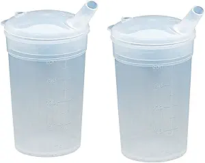 NRS Healthcare Feeding Cup Beaker and Lid with Wide Spout (Pack of 2)