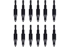 AMIJOUX 12 Pcs Field Points, High Precision 125 Grain Field Points, Screw-in Archery Field Points Arrow Hunting Archery Target & Accessories Crossbow Arrow Tips for Target Practice Shooting