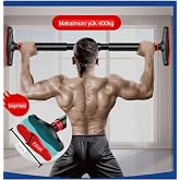 Leyaton Kapı Barı Koridor Barfiksi Yeni Nesil 90-120 CM Barfix Spor Aleti Demiri Barfiks &Ccedil;ubuğu Siyah, BF2