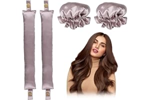 RHHGHY Set De 2 Pièces Heatless Hair Curlers, Boudin Cheveux Boucle Sans Chaleur, Boucles Sans Chaleur Boudin Soie, Boucle Sans Chaleur Boudin, Boucleur A Cheveux Sans Chaleur (Violet, Moyen)