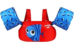 Gogokids Gilet da Nuoto per Bambini, Giubbotto di Galleggiabilità Regolabile con Imbracatura a Spalla - Sicurezza e Comfort per Ragazze e Ragazzi, 2-6 Anni da 14 a 23 KG