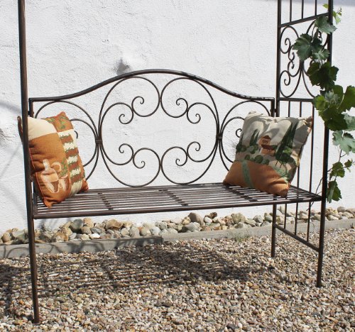 DanDiBo Rosenbogen mit Bank 120852 aus Metall 250 cm Gartenbank Spalier Pergola Kletterhilfe - 5