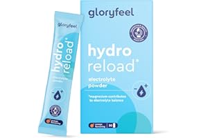 GLORYFEEL Electrolytes Hydratation et Glucides, 30 Sachets, Réhydratation Après le Sport, Contre la Fatigue et Supporte L'Énergie*, Potassium, Magnésium et Chlorure, Poudre Boisson Isotonique, Arôme d'Orange