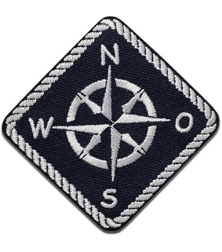 Patche écusson Rose Des Vents Boussole Patch Marine Nautique