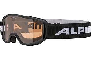 ALPINA PINEY - Beschlagfreie, Extrem Robuste & Bruchsichere Skibrille Mit 100% UV-Schutz Für Kinder