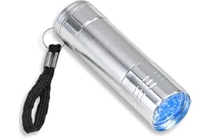 IBEIKE UV Torch Light Battery Powered - 9 LED Torch UV Flashlight for Pets Urine Detector, Handy Ultraviolet Light Blacklight Torch for Resin Curing, Stain, Counterfeit Money, Batteries Not Included