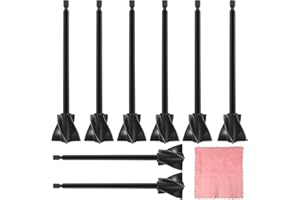 RUNXSAM 8 Pièces Mélangeur de Résine Pro, Agitateur de Résine époxy, Melangeur époxy pour Perceuse 1/4 pour Mélange de Silicone, Peinture, Glaçure Céramique, Accessoires + Chiffon de Nettoyage