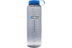 Nalgene Sustain Butelka na wodę z tritanu bez BPA wykonana z materiału pochodzącego z 50% odpadów z tworzywa sztucznego, 1,360 g, szeroki otwór