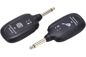 ZWINNER Gitarren-Wireless-System Eingebauter Akku UHF-Übertragung Wiederaufladbare Gitarren Bass-Transceiver Niose zum Spielen