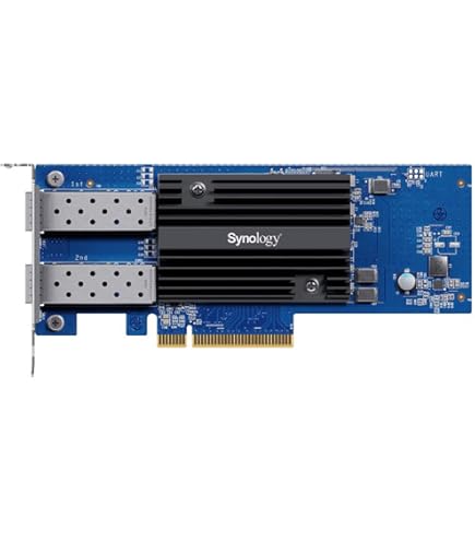 Synology E10G18-T1 10GB NW Card W 10GBASE-T Ports, Black/Blue