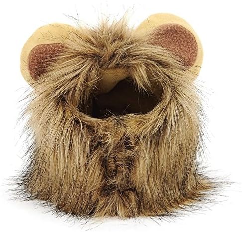 Fangxin Lion Costume for Pets Dogs Puppies Cats Kittens Collar Size S/M/L 28/32/38cm