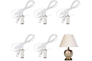 LNGJIN 5 Pezzi lampada e14con cavocon cavo da 1,8 m e spina europea,E14 porta lampada，Presa Elettrica Interruttore Presa E14，PortalampadaE14，kit lampada bottiglia e14， perAdatto per lampade a sospensione