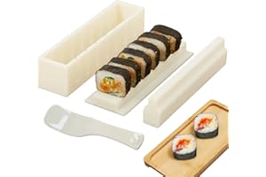 GENERIC Sushi maker Kit With Sushi Rolling Mat,Sushi Roller Mold Food Grade Plastic Rice Vegetable Meat homemade Diy Sushi Making Kit Machine tool kitchen Utensils sushi molds press (square)