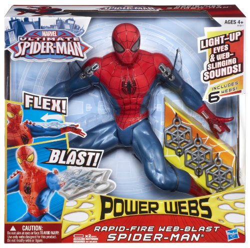 Preisvergleich Produktbild Marvel Ultimate Spider-Man Power Webs Rapid-Fire Licht und Sond Figur [UK Import]