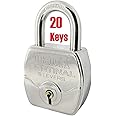 IBDA Lock with 20 Keys | Lock with Multiple Keys | Lock and Keys | Push/auto Lock | High Security Steel Body Lock | Lock for Home, Shutter, gate, Door, Channel, Shop, School, Flat, Warehouse, etc.