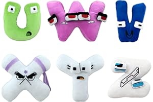 YUNTOY Alphabet Lore Plush Toys, Fun Stuffed Animal Dolls Alphabet Lore Plushies Set for Kids and Fans Holiday, Birthday Gifts (6pcs UVWXYZ)