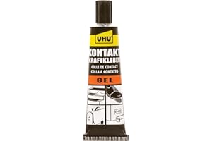 UHU Kontakt Kraftkleber Gel, Super starker, gelförmiger, universeller Kontaktkleber, Tube, 42g