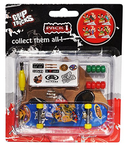 Grip & Tricks - Finger SKATE - Skate - Pack1 - Dimensions: 13 X 13 X 2 cm
