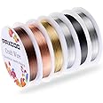 Paxcoo 6 Pack Jewelry Beading Wire for Jewelry Making Supplies and Craft (24 Gauge)