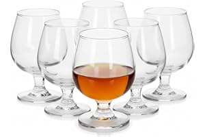 TWO TIGERS Pack Copas de Coñac Alessandro. Copa de Cristal, Tamaño. Copa Brandy Ideal para Licores. Hosteleria, Restaurantes, Bar, Fiestas (200ml (6Ud))