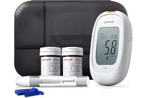 yuwell Blood Sugar Monitor, Diabetes Testing Kit with Test Strips x 50 and Lancets x 50, Blood Glucose Meter Ideal for Home Use, Batteries Include (Model 582)