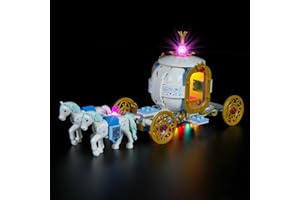 cooldac Light Kit for Lego 43192 Cinderella’s Royal Carriage, LED Lighting Kit Compatible with Lego Disney 43192 (Pack Just Light Kit, No Legos Set)