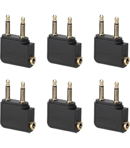 Adattatore Per Cuffie Aereoplano Placcato Oro: Converti La Presa Doppia In Un Solo Jack 3.5mm Per I Tuoi Cuffie Preferiti