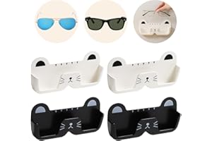 Suuwwn Brillenablage Wand, 4 Stück Brillenhalter Wand, Wand Brillenaufbewahrung, Sonnenbrillen Aufbewahrung Organizer Wandmontage zum Brille Sonnenbrillen