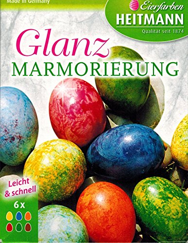 Ostereier Farben / Eierfarben "Glanz Marmorierung" (6 Farben) OSTERN