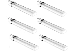 TBE Lighting Lampade a risparmio energetico G23 da 9 W a 2 pin CFL – bianco freddo 4000 K, 8000 ore di vita, 540 lumen (confezione da 6)
