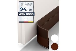 Vellure® uszczelka do drzwi, stoper przeciągów do drzwi, samoprzylepna uszczelka premium (oszczędność energii - szybki i łatwy montaż), idealna również jako ochrona przed hałasem i zimnem (brązowa)