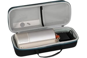 CBDYWVR Twardy futerał do mini projektora XGIMI MoGo 3 Pro 1080P, etui podróżne do MoGo 3 Pro i regulowany stojak, organizer na pilota zdalnego sterowania, ładowarkę i inne akcesoria, czarny, 37 x 15.5 x 12