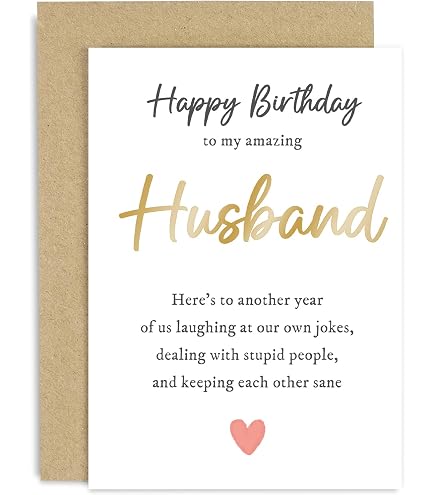 Geburtstagskarte Für Ehemann – „Second Ave To My Lovely Husband I Love You“, 350 G/m², 210x148 Mm