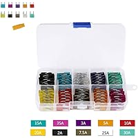 120 Pcs 11mm Mini Autosicherungen, KFZ Sicherung Set, Sicherung Auto 2A - 30A, KFZ Sicherungen Set, Flachsicherung