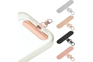 PSYQTSUARY Zakładka na pasek do telefonu, 4 sztuki, uniwersalne smycze do telefonów, podkładka obrotowa, 360°, smycz do telefonu komórkowego, zakładki, część zamienna do wszystkich pełnych etui na telefony