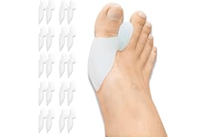 SHFYFHS 10 Pcs Correcteur d'oignon en Gel, Promifun Protecteur d'oignons, Gros Redresseur Orteil, Hallux Valgus Correcteur, pour le soulagement des douleurs aux pieds, callosités,cors,corrige la des orteils
