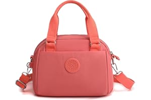 FORRICA Borsa a Mano Donna Borsa Tracolla Leggero Piccolo Borsetta Tessuto Oxford Impermeabile Casuale Borse a Spalla Arancione