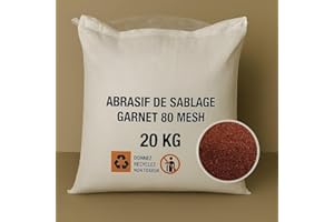 EQUIPEMENT EXPRESS SICOBA Sac 20 kg GARNET Mesh 80A+ Sable pour Sablage Abrasif Aerogommage