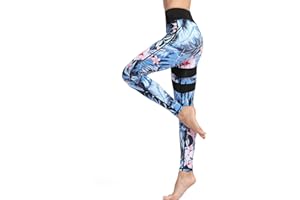 ‎HAPYWER HAPYWER Yoga Leggings Damen High Waist Yogahose Bunt Gym Sport Leggings Tummy Control Running Workout - Stretch Kompressionshose mit Aufdruck für Frauen