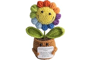 KEWUF Pocket Hug Fiore positivo, regalo donna compleanno, regalo donna, lana di girasole, patate positive Pocket Hug portafortuna per amici colleghi e famili